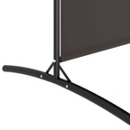 4-Panel Room Divider Brown 136.2"x70.9" Fabric