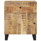 Bedside Cabinet Natural Wood Solid Mango Wood Medium Storage