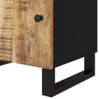 Bedside Cabinet Natural Wood Solid Mango Wood Medium Storage
