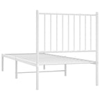 Bed Frame White Steel Small Single Bed Frame Rectangular