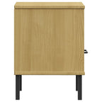 Bedside Cabinet Brown Solid Pine Wood Small Bedside Cabinet