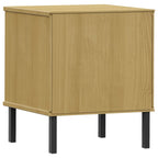 Bedside Cabinet Brown Solid Pine Wood Small Bedside Cabinet