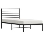 Bed Frame Black Powder-coated steel Twin Bed Frame Rectangular