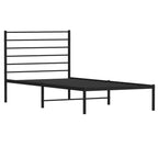Bed Frame Black Powder-coated steel Twin Bed Frame Rectangular