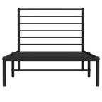 Bed Frame Black Powder-coated steel Twin Bed Frame Rectangular