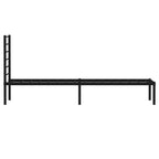 Bed Frame Black Powder-Coated Steel Single Bed Frame