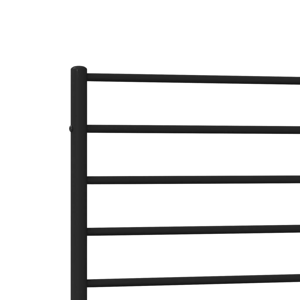 Bed Frame Black Powder-Coated Steel Single Bed Frame