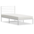 Bed Frame White Steel Twin Bed Frame Rectangular Traditional
