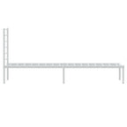 Bed Frame White Steel Twin Bed Frame Rectangular Traditional
