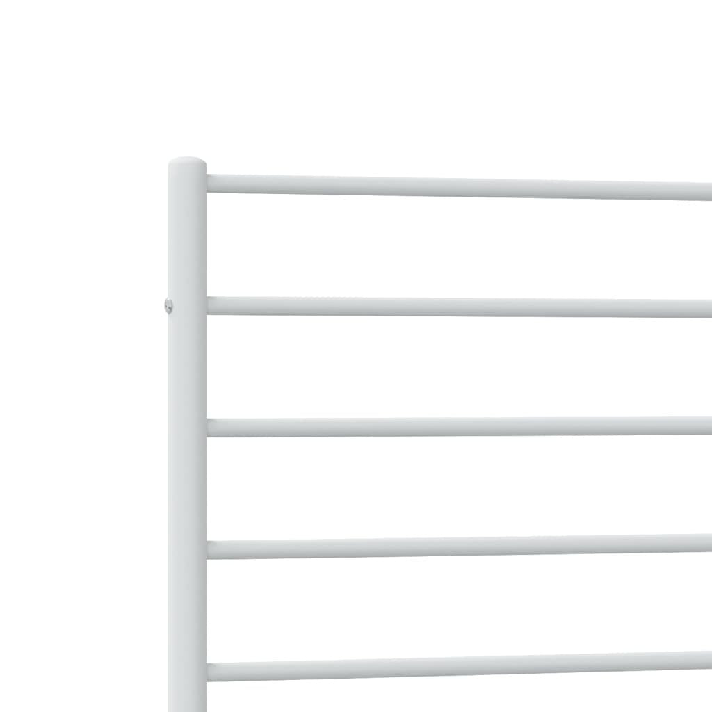 Bed Frame White Steel Twin Bed Frame Rectangular Traditional