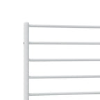Bed Frame White Powder-Coated Steel Twin Bed Frame Rectangular