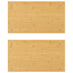 Cooker Covers 2 pcs 19.7"x11"x0.6" Bamboo