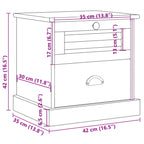 Bedside Cabinet Grey