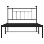 Bed Frame Black Steel Twin Bed Frame Rectangular Industrial
