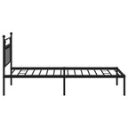 Bed Frame Black Steel Twin Bed Frame Rectangular Industrial