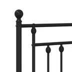 Bed Frame Black Steel Twin Bed Frame Rectangular Industrial
