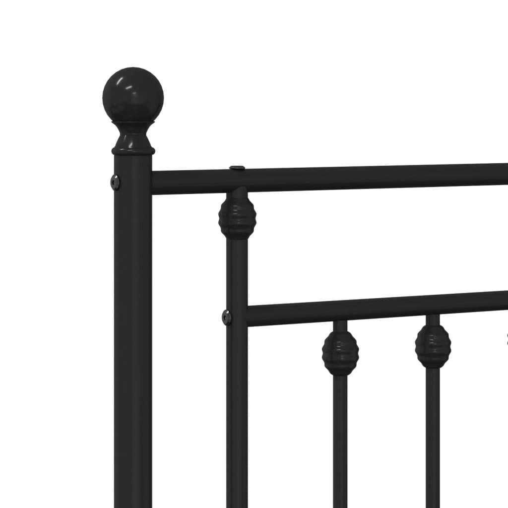Bed Frame Black Steel Twin Bed Frame Rectangular Industrial