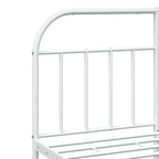Bed Frame White Powder-coated steel Queen Bed Frame Rectangular