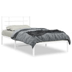 Bed Frame White Powder-coated steel Single Bed Frame