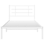 Bed Frame White Powder-coated steel Single Bed Frame