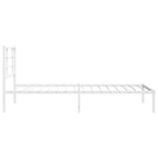 Bed Frame White Powder-coated steel Single Bed Frame