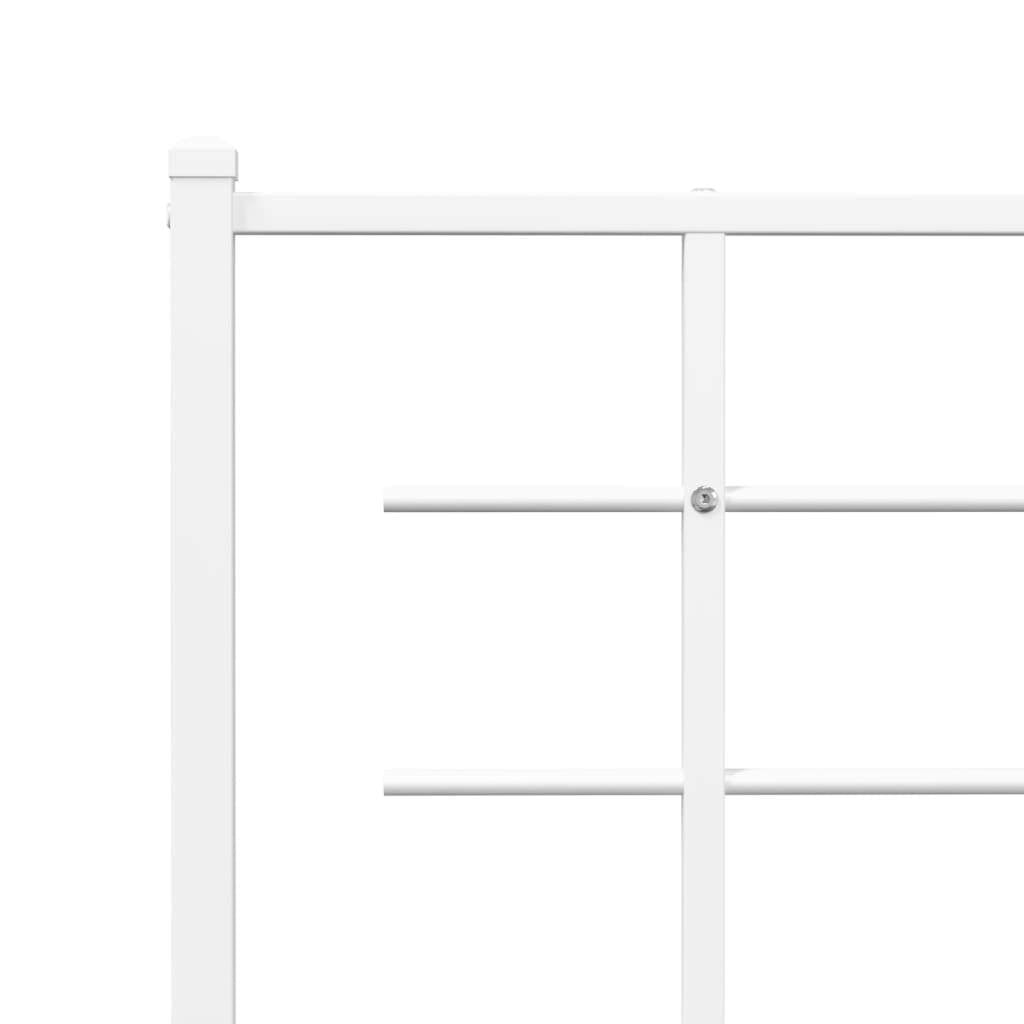 Bed Frame White Powder-coated steel Single Bed Frame