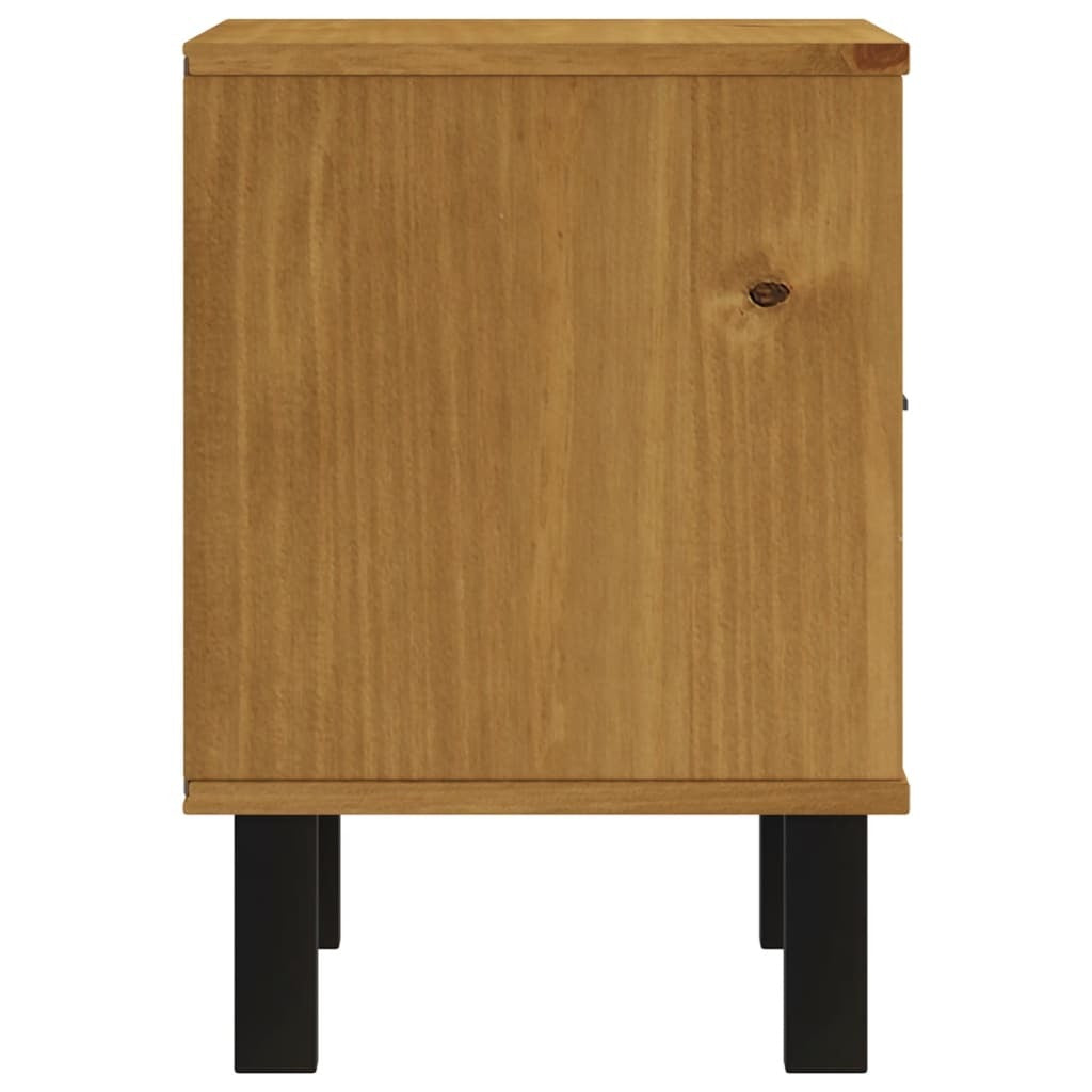 Bedside Cabinet Oak Solid pine wood, engineered wood, plastic
