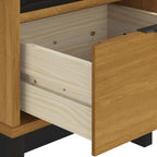 Bedside Cabinet Oak Solid pine wood, engineered wood, plastic
