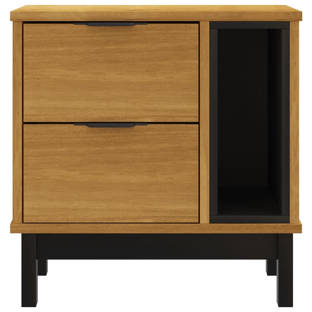 Bedside Cabinet Oak Solid pine wood, engineered wood, plastic
