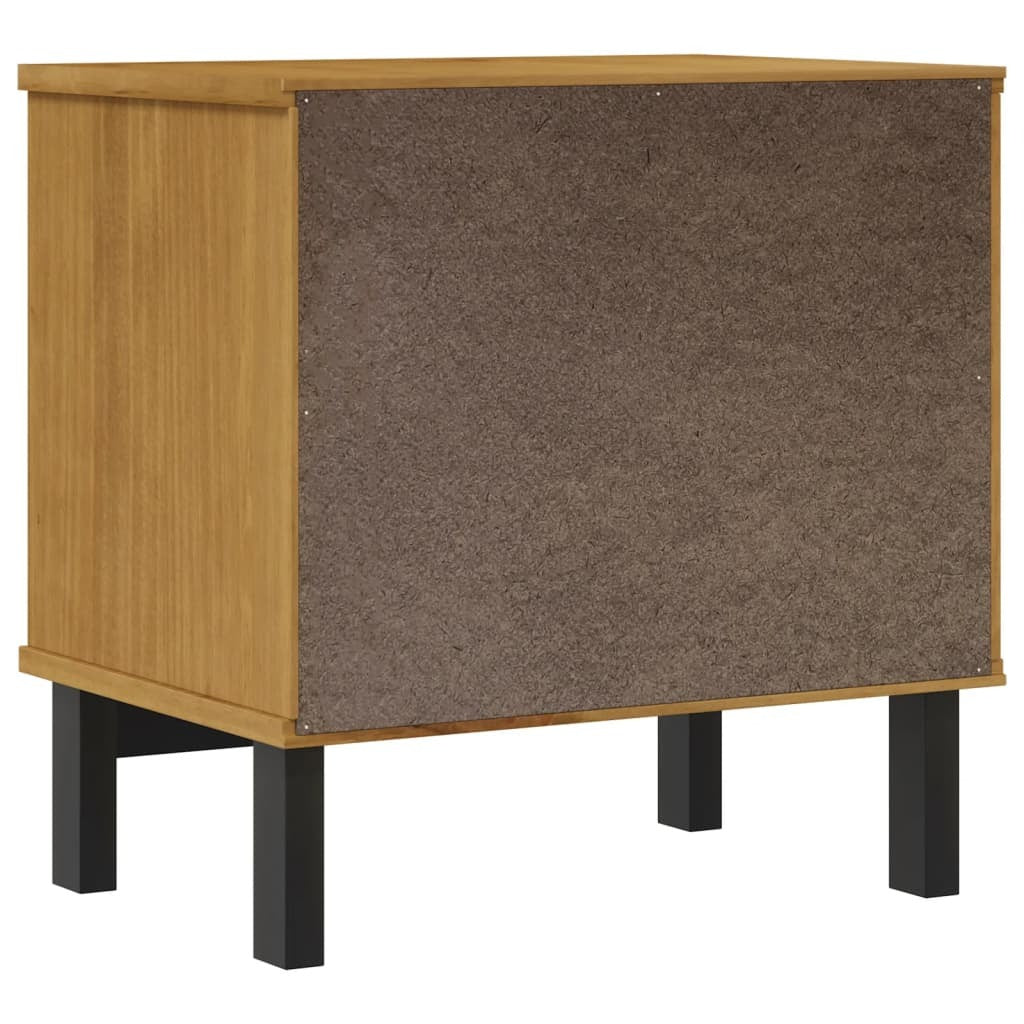 Bedside Cabinet Oak Solid pine wood, engineered wood, plastic