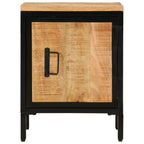 Bedside Cabinet Natural mango wood Solid mango wood, iron Small