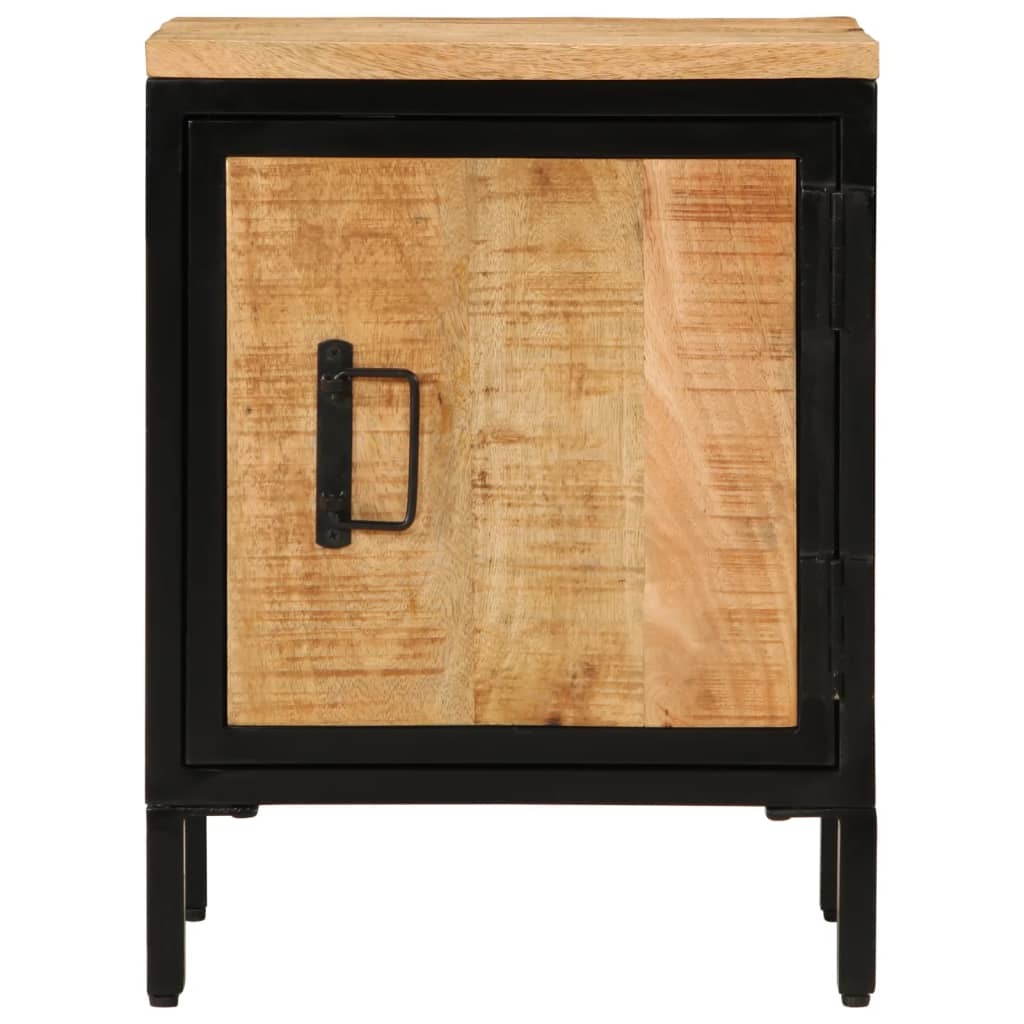 Bedside Cabinet Natural mango wood Solid mango wood, iron Small