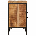 Bedside Cabinet Natural mango wood Solid mango wood, iron Small