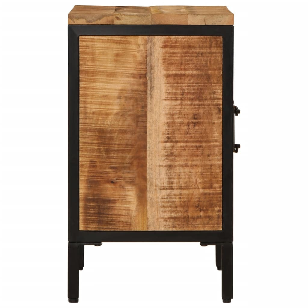Bedside Cabinet Natural mango wood Solid mango wood, iron Small