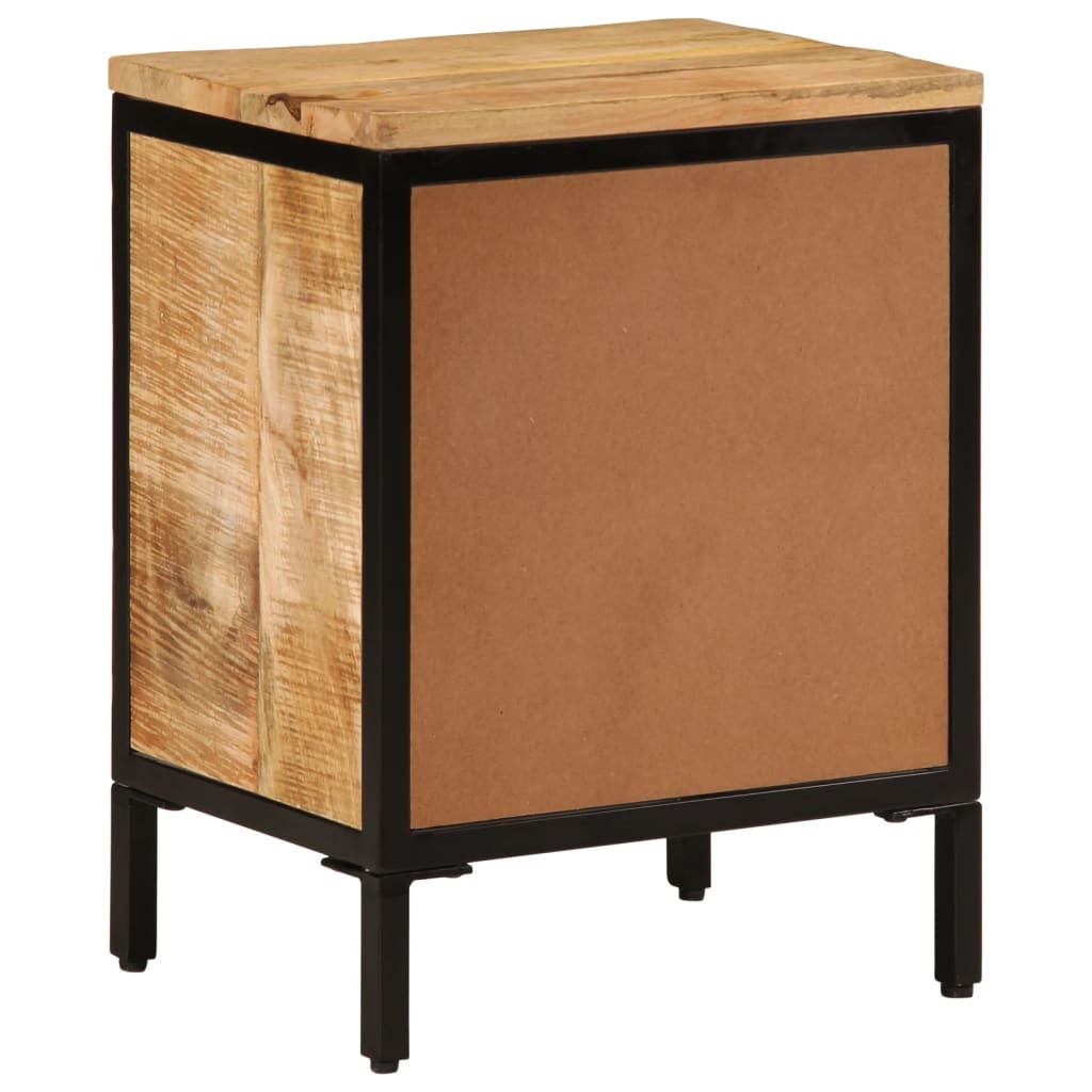 Bedside Cabinet Natural mango wood Solid mango wood, iron Small
