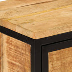 Bedside Cabinet Natural mango wood Solid mango wood, iron Small