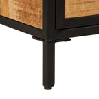 Bedside Cabinet Natural mango wood Solid mango wood, iron Small
