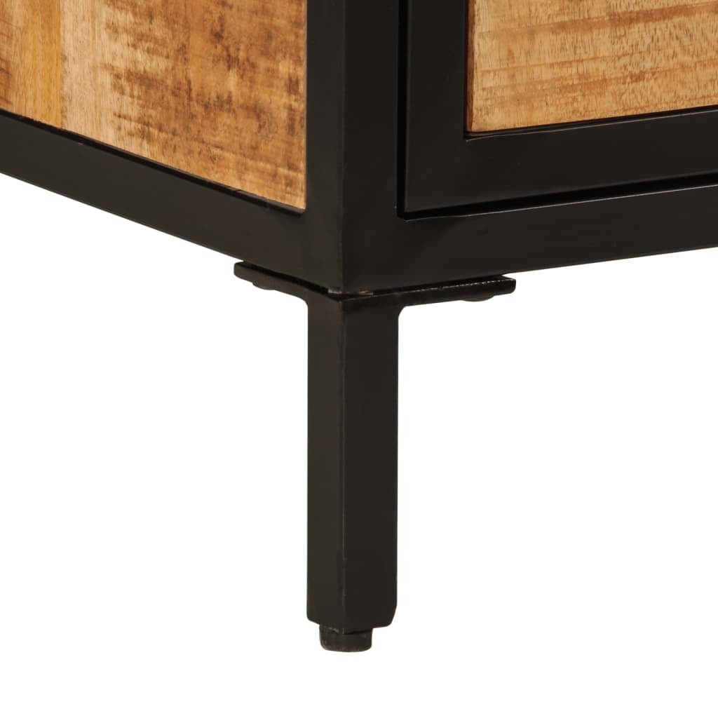 Bedside Cabinet Natural mango wood Solid mango wood, iron Small