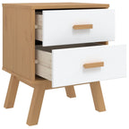 Bedside Cabinet White and brown