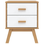 Bedside Cabinet White and brown
