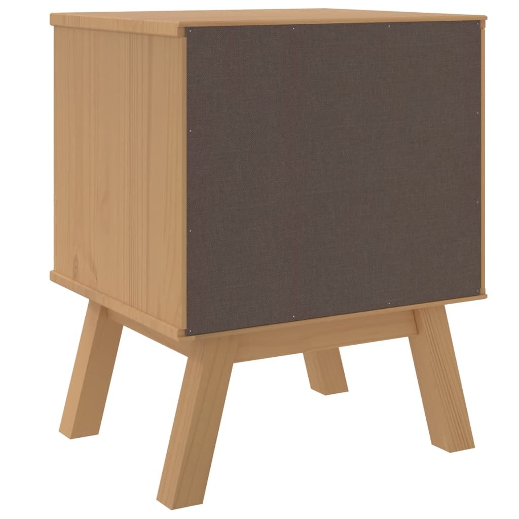 Bedside Cabinet White and brown