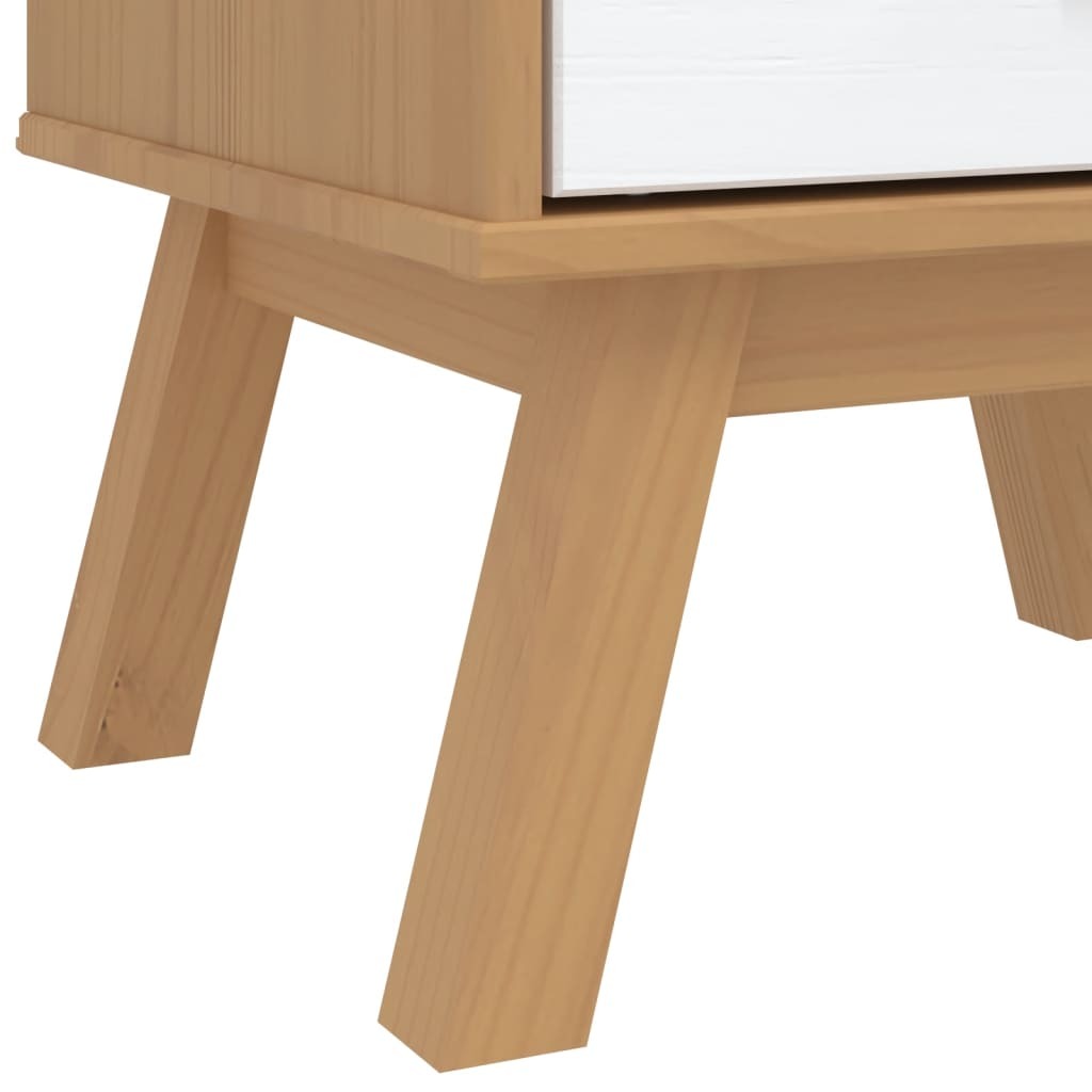 Bedside Cabinet White and brown