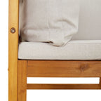 Corner Sofa Light Grey Solid Acacia wood Medium Corner Sofa