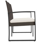2-seater Garden Bench Brown and Anthracite