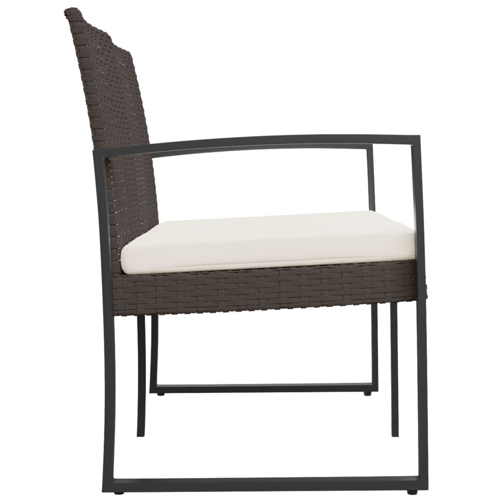 2-seater Garden Bench Brown and Anthracite