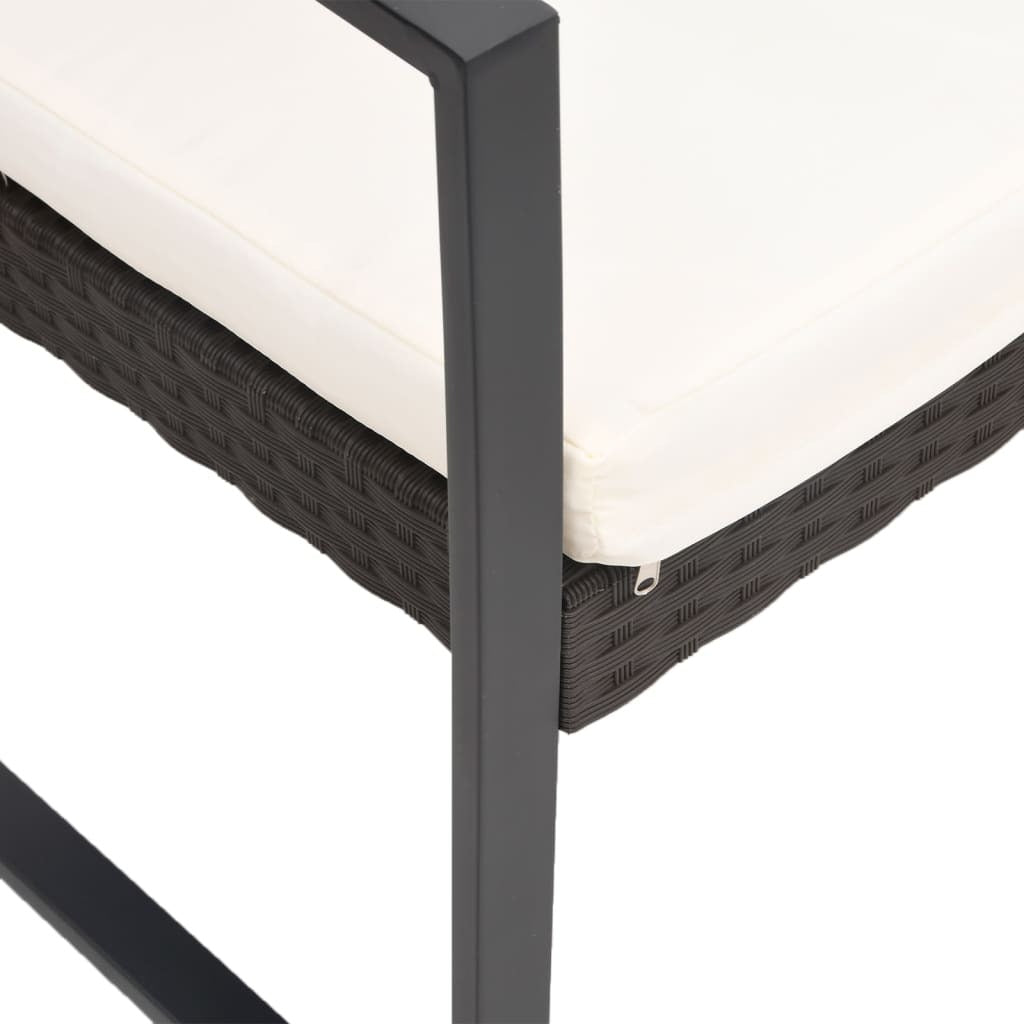 2-seater Garden Bench Brown and Anthracite