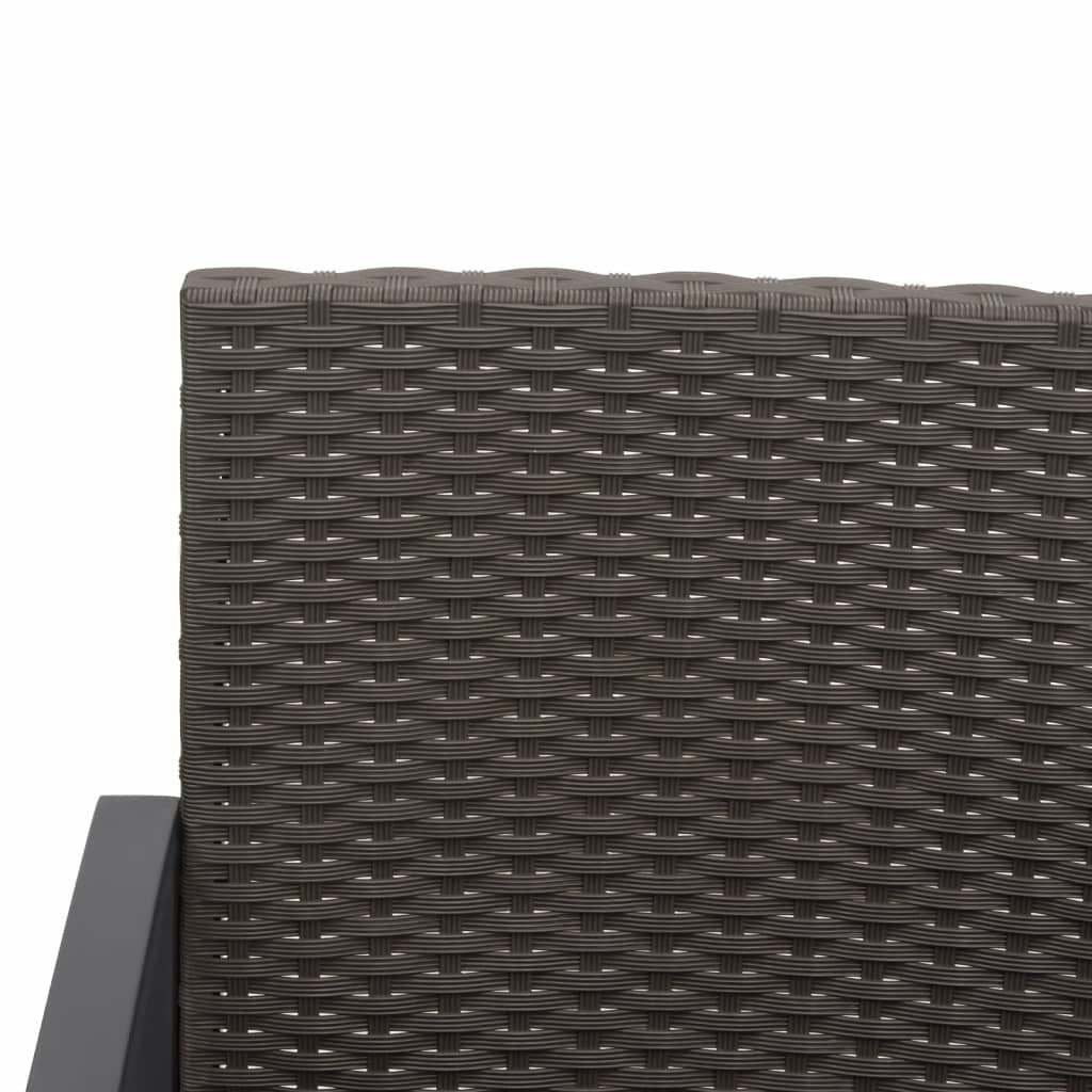 2-seater Garden Bench Brown and Anthracite