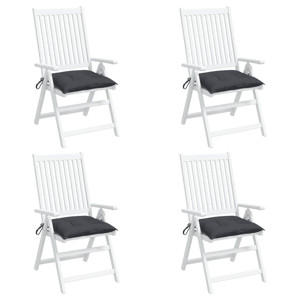 Chair Cushion Set of 4 Anthracite Oxford fabric (100% polyester)
