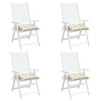 Chair Cushion Set of 4 Cream White Oxford fabric (100% polyester)