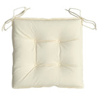 Chair Cushion Set of 4 Cream White Oxford fabric (100% polyester)